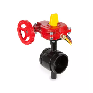 SCI 67BFVGET080 8" Grooved Butterfly Valve With Tamper Switch