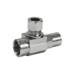 Everflow 91112PR-NL 1/2" FIP X 3/8" OD Compression 1/4 Turn Loose Key Angle Stop (Lead Free)