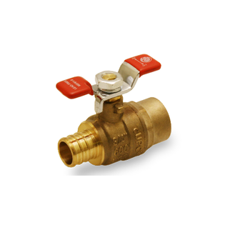 Everflow PSBV-012-NL 1/2" PEX X Sweat T-Handle Ball Valve (Lead Free)