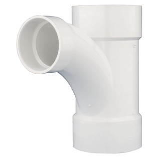 Charlotte Pipe 03581  PVC 504  6" X 6" X 3" DWV Combination Wye and 45° Elbow, Reducing (Two Piece) (ALL Hub)