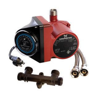 Grundfos 595916 UP15-10SU7P/TLC Instant Hot Water Recirculation Pump with 1 Comfort Valve/2 Flex Hoses 1x115V 60Hz