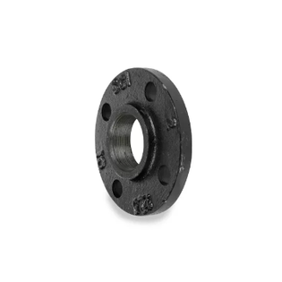 SCI 4330001030 1 1/4" Ductile Iron Black Threaded Companion Flange Class 125