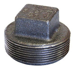 Anvil 0318902129 31/2" Black Cast Iron Solid Square Head Plug (Domestic)