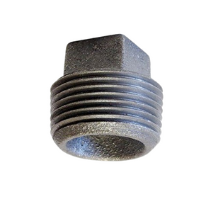 Anvil 0318902400 3/4" Black Cast Iron Square Head Plug (Cored) (Domestic)
