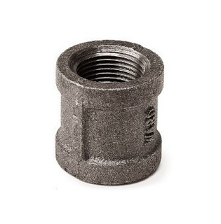 Ward 1 1/4" Black Malleable Iron Left & Right Hand Threaded Coupling