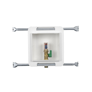 Oatey 39121 Fire-Rated Ice Maker Outlet Boxes W/ Hammer Arrestor, 1/4-Turn Low-Lead Brass Ball Valve
