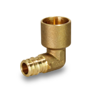 Everflow PWSL1010-NL 1" F1960 PEX X Female Sweat Brass 90° Elbow (Lead Free)