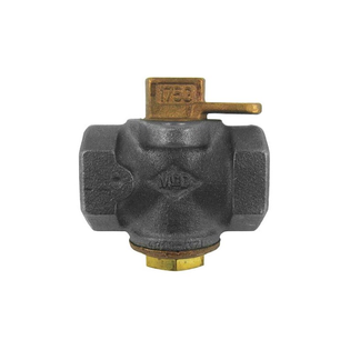 A.Y. McDonald 4810-133 3/4" FNPT Black Cast Iron Lock Wing Gas Plug Valve 175#