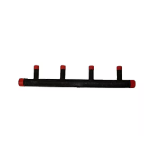 Raven 4zone1141-6 1 1/4" Black Steel Manifold With 4 1"Outlets (6" Centers)