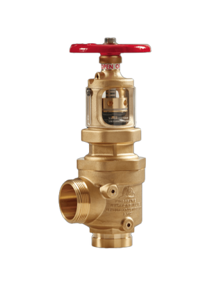 Wilson & Cousins IE2600A-NYFD-G-CB - 2  1/2″ Grooved Inlet X NYFD Male Hose Thread Angle Field‑Adjustable Pressure-Reducing Valve (Brass)