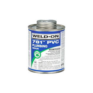 IPS 14007 781 PVC Plumbing Cement Clear Medium-Bodied Fast-Setting Pint Can w/ Applicator Cap