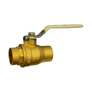 Apollo 94ALF20601A 1-1/4" 2 x Solder Lead-Free Forged Brass Full Port Ball Valve, 600 PSI