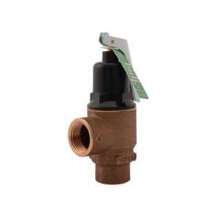 Cash Acme 23341-0125 F82 3/4" Safety Relief Valve 125 psi Bronze Body Lever Lead-Free