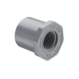 Spears 3/4" x 3/8" 838-099C CPVC Reducing Bushing Spigot x FPT Sch 80 Gray