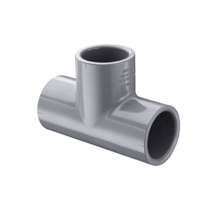 Spears 6" 801-060 PVC Tee Socket x Socket x Socket Sch 80 Gray