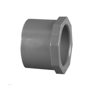 Spears 4" x 3" 837-422 PVC Reducing Bushing Spigot x Socket Sch 80 Gray