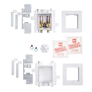 Oatey 37360 MODA Fire-Rated 2-Valve Washing Machine Supply Box with Hammer Arrestor