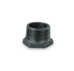 Everflow BMBU0122 1/2" X 3/8" Black Malleable Hex Bushing