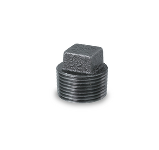 Everflow BMPL1140 1 1/4" Black Malleable Square Head Plug