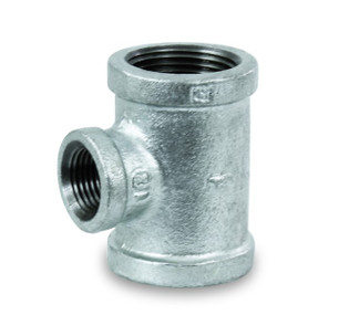 Everflow GMRT1000 1" X 1" X 1/4" Galvanized Malleable Reducing Tee