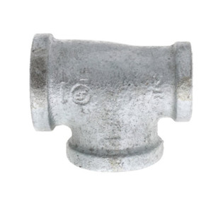 Everflow GMRT1008 1" X 3/4" X 1" Galvanized Malleable Reducing Tee