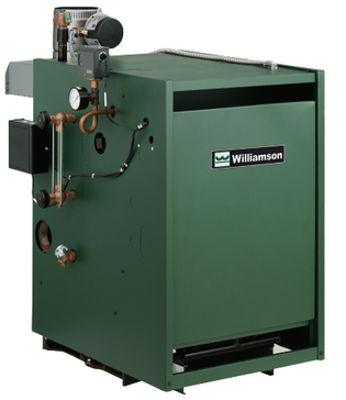 Williamson GSA-075-NIP-S2. 75K BTU, Natural Gas, Intermittent Pilot, Includes Damper and Draft Hood, Steam Boiler.