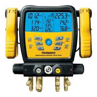 Fieldpiece SM480V Wireless 4-Port Manifold With Micron Gauge