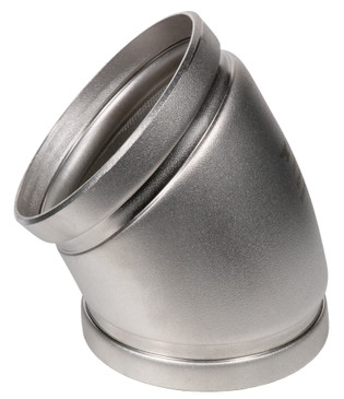 Gruvlok 1330006660 10" Grooved SCH-10 304 Stainless Steel Standard 45° Elbow (7051SS)