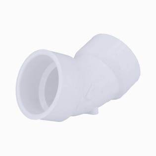 Charlotte Pipe (PVC 00321 0800) 1 1/2" DWV 45° Elbow (Hub X Hub)