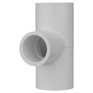 Charlotte Pipe 401-101 3/4" X 3/4" X 1/2" PVC Sch. 40, Reducing Tee (S X S X S)