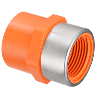 Spears 4235-007SR, 3/4" CPVC FlameGuard Female Adapter - Special Reinforced Plastic Thread Style (Socket x SR Fipt - Stainless Steel Collar)