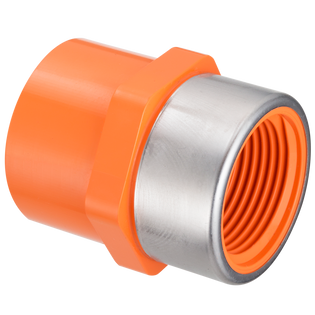 Spears 4235-101SR, 3/4" X 1/2" CPVC FlameGuard Female Adapter - Special Reinforced Plastic Thread Style (Socket x SR Fipt - Stainless Steel Collar)