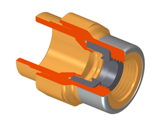 Spears 4235-101GSR, 3/4" X 1/2" CPVC FlameGuard SofTorque SR Female Sprinkler Head Adapter - Gasket Sealed Special Reinforced Metal Thread Style (Socket x SR Fipt - Stainless Steel Collar With Elastomer Seal)