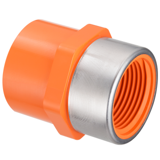 Spears 4235-131SR, 1" X 3/4" CPVC FlameGuard Female Adapter - Special Reinforced Plastic Thread Style (Socket x SR Fipt - Stainless Steel Collar)