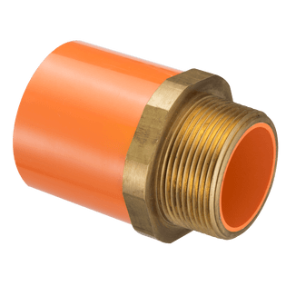 Spears 4236-007, 3/4"" CPVC FlameGuard Transition Male Adapter with Brass Thread (MPT x Socket)