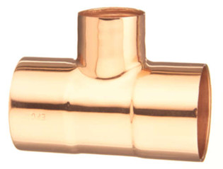 Elkhart 32916 1 1/2" X 1 1/2" X 1" Copper Reducing Tee (C x C x C)