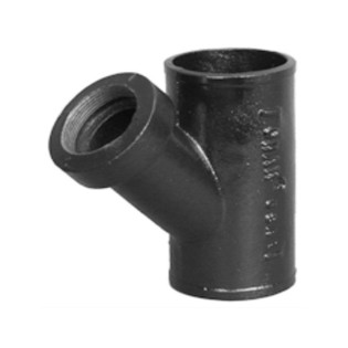 Charlotte Pipe 00297 3" X 2" Cast Iron No Hub Tapped Wye