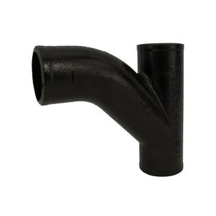 Charlotte Pipe 00266 8" Cast Iron No Hub Combination Wye and 45° Elbow