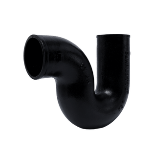 Charlotte Pipe 00531 2" Cast Iron No Hub P-Trap With 1/2" Tap In Heel