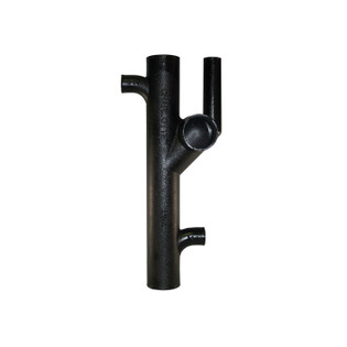 Charlotte Pipe 04548 4" X 30" Cast Iron No Hub 30" Closet Fitting Right Hand With 2" Inlets