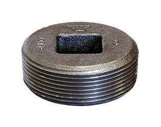 Anvil 1/2" Black Malleable Iron Square Countersunk Plug (Class 300 XS/XH)