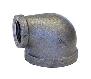 Anvil 0310007406 1/2" X 3/8" Black Malleable Iron 90° Reducing Elbow (Class 150 Standard)