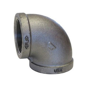 Anvil 0310001003 3/4" Black Malleable Iron 90° Elbow (Class 150 Standard)