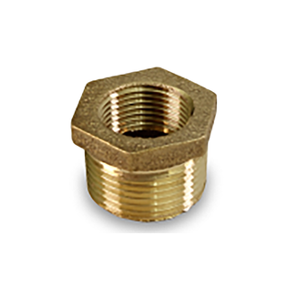 Everflow BRBU0140-NL 1/4" X 1/8" Brass Hex Bushing Lead-Free