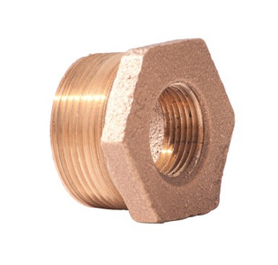 Merit Brass XNL114-0802 1/2" X 1/8" Brass Hex Bushing Lead-Free