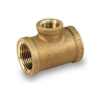 Merit Brass XNL106-080812 1/2" X 3/4" Brass Reducing Tee Lead-Free