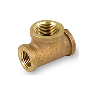 Everflow BRBT0120-NL 1/2" X 1/2" X 3/4" Brass Bull Head Tee Lead-Free