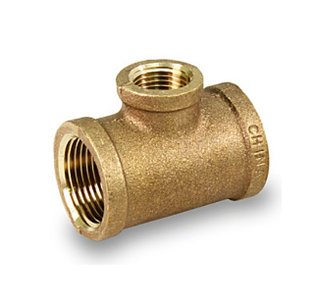 Merit Brass BRRT0340-NL 3/4" X 1/4" Brass Reducing Tee Lead-Free