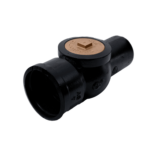 Charlotte Pipe 04395 2" Cast Iron Service Weight Washington Test Tee With Southern Raised-Head Brass Plug Installed