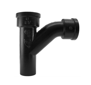 Charlotte Pipe 02170 8" X 4" Cast Iron Extra Heavy Combination Y and 45° Elbow (Long Turn Pattern)